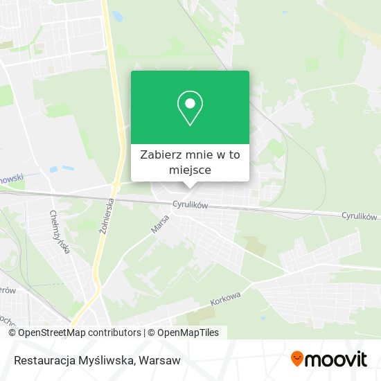 Mapa Restauracja Myśliwska