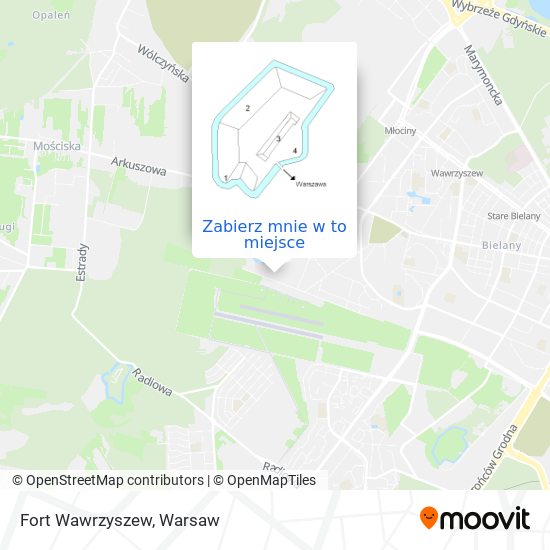 Mapa Fort Wawrzyszew