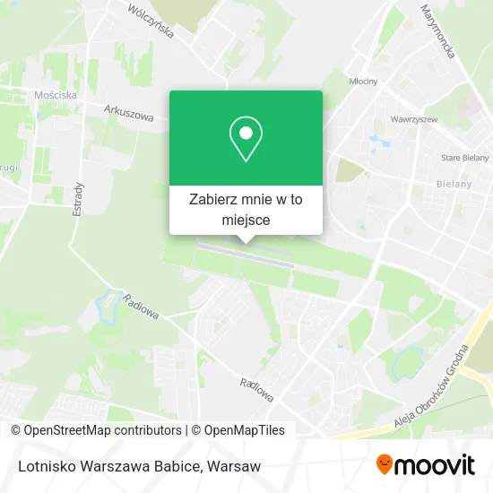 Mapa Lotnisko Warszawa Babice