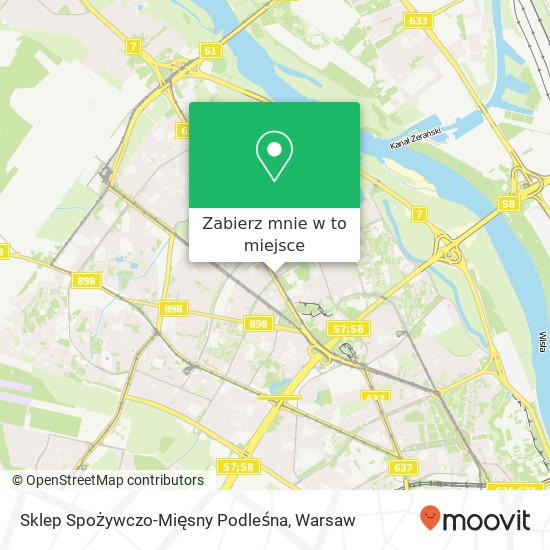 Mapa Sklep Spożywczo-Mięsny Podleśna