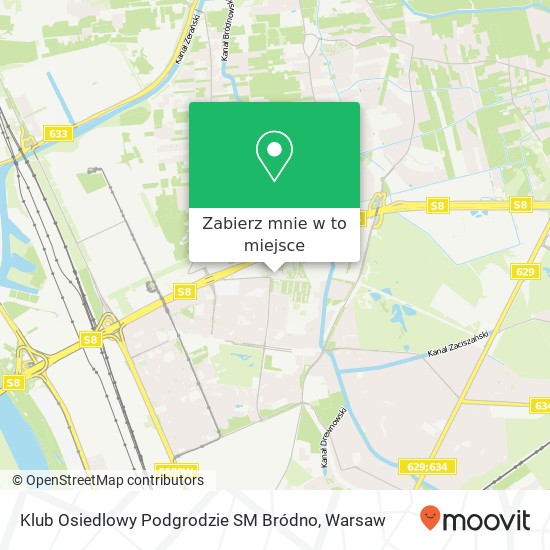 Mapa Klub Osiedlowy Podgrodzie SM Bródno