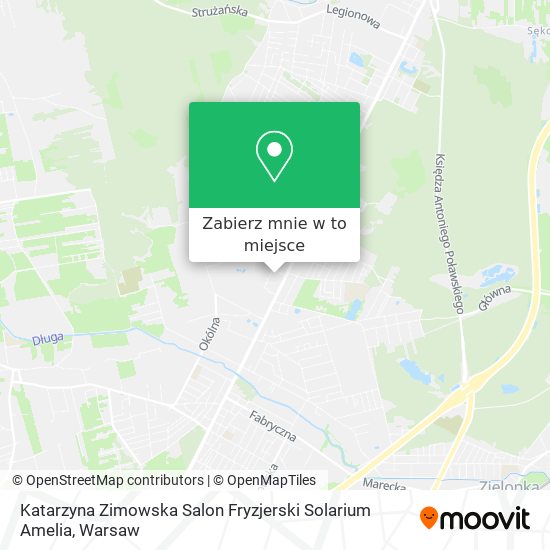 Mapa Katarzyna Zimowska Salon Fryzjerski Solarium Amelia