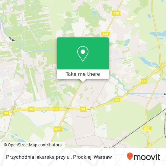 Mapa Przychodnia lekarska przy ul. Płockiej