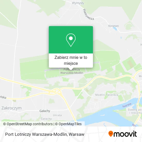 Mapa Port Lotniczy Warszawa-Modlin