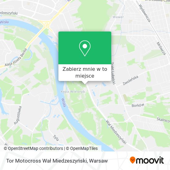 Mapa Tor Motocross Wał Miedzeszyński