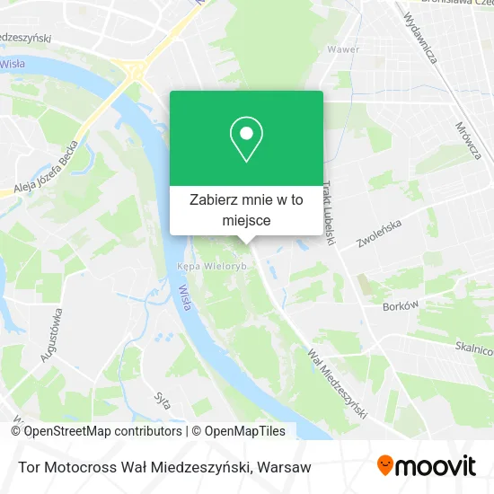 Mapa Tor Motocross Wał Miedzeszyński