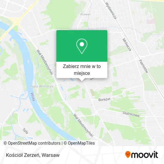 Mapa Kościół Zerzeń