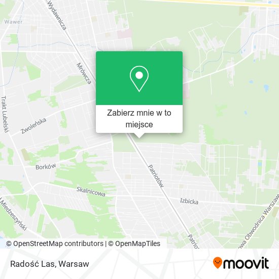 Mapa Radość Las