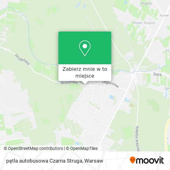 Mapa pętla autobusowa Czarna Struga