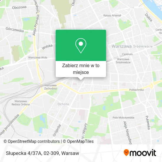 Mapa Słupecka 4/37A, 02-309