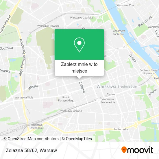 Mapa Żelazna 58/62