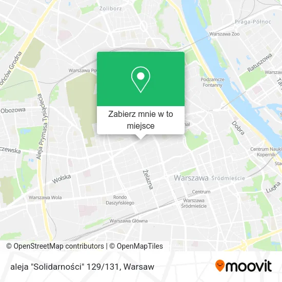 Mapa aleja "Solidarności" 129/131