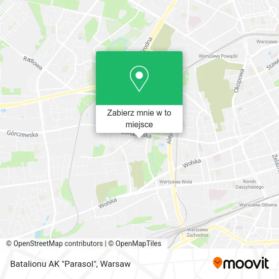 Mapa Batalionu AK "Parasol"