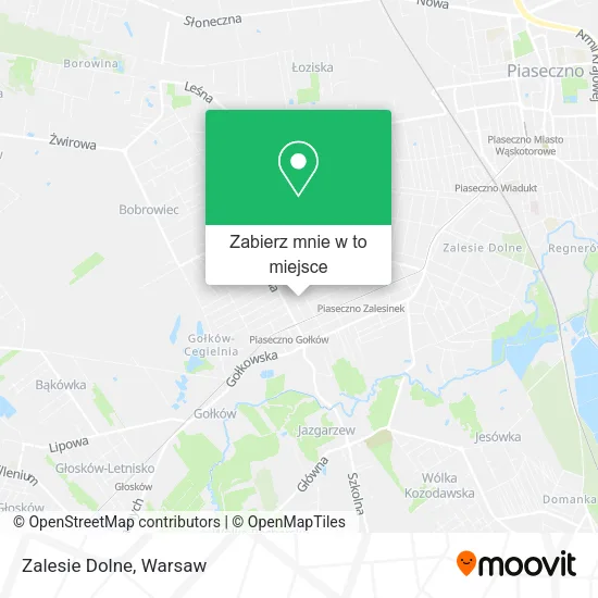 Mapa Zalesie Dolne