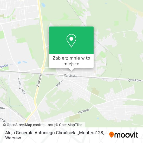 Mapa Aleja Generała Antoniego Chruściela „Montera” 28