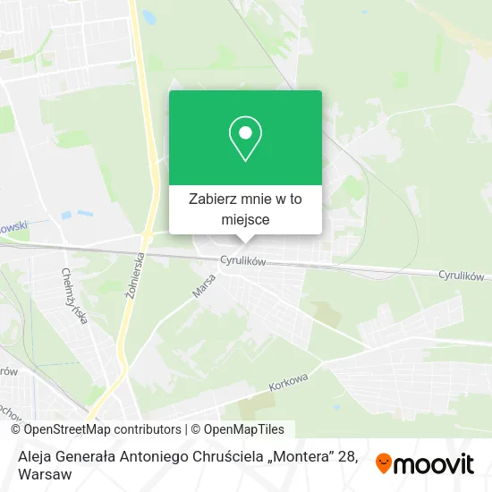 Mapa Aleja Generała Antoniego Chruściela „Montera” 28