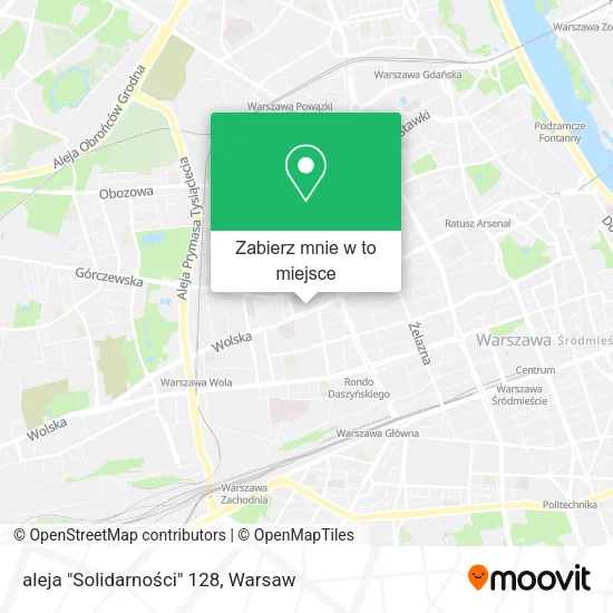 Mapa aleja "Solidarności" 128