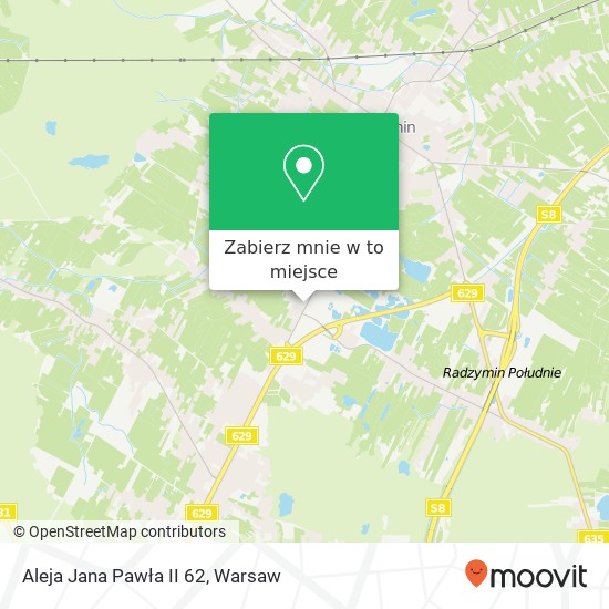 Mapa Aleja Jana Pawła II 62