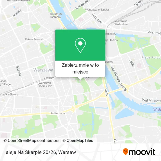 Mapa aleja Na Skarpie 20/26