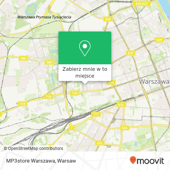 Mapa MP3store Warszawa