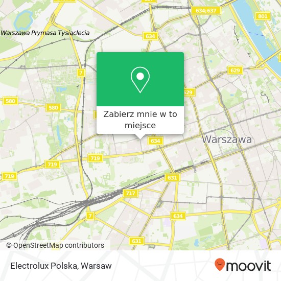 Mapa Electrolux Polska