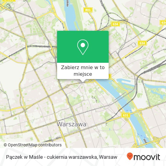 Mapa Pączek w Maśle - cukiernia warszawska