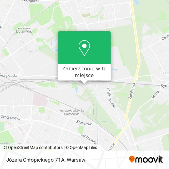 Mapa Józefa Chłopickiego 71A