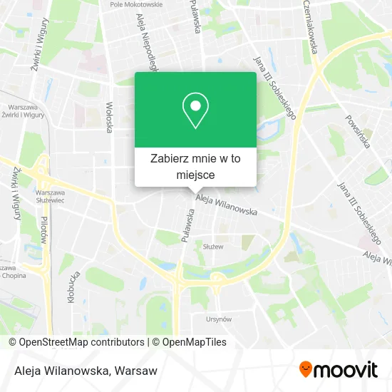 Mapa Aleja Wilanowska