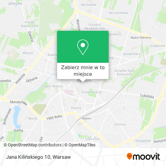 Mapa Jana Kilińskiego 10