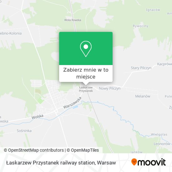 Mapa Łaskarzew Przystanek railway station