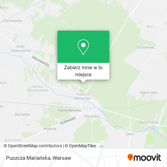 Mapa Puszcza Mariańska