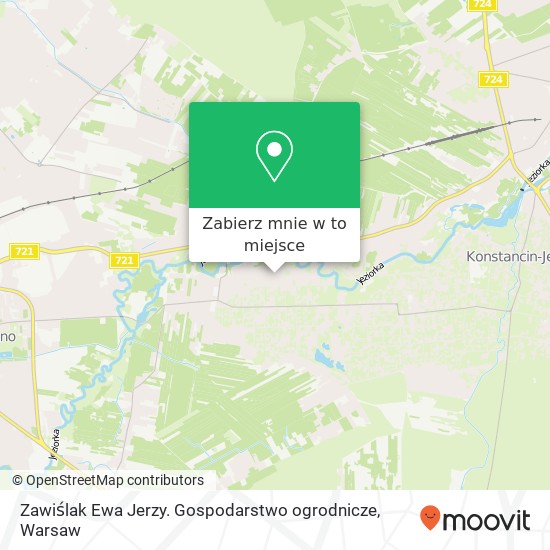 Mapa Zawiślak Ewa  Jerzy. Gospodarstwo ogrodnicze