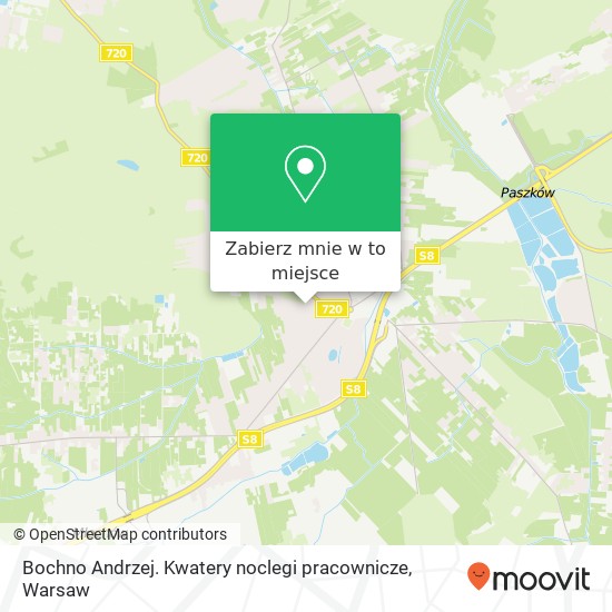 Mapa Bochno Andrzej. Kwatery  noclegi pracownicze