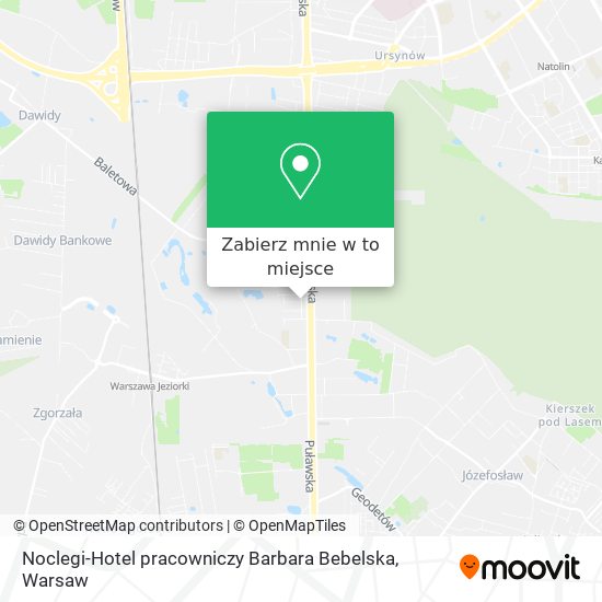 Mapa Noclegi-Hotel pracowniczy Barbara Bebelska