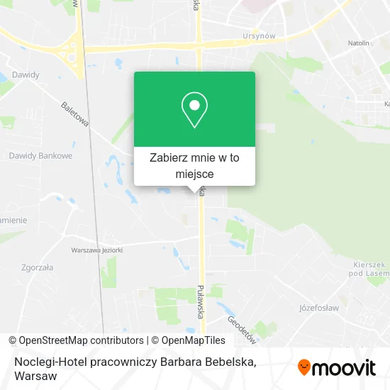 Mapa Noclegi-Hotel pracowniczy Barbara Bebelska