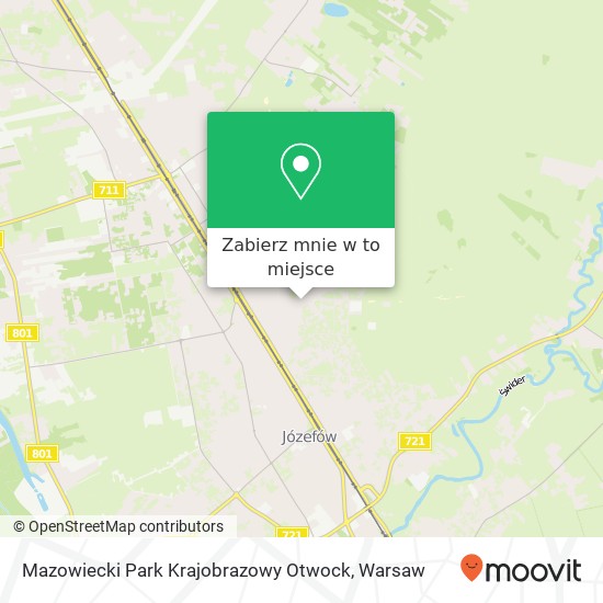 Mapa Mazowiecki Park Krajobrazowy Otwock