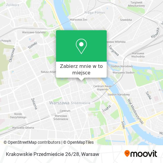 Mapa Krakowskie Przedmieście 26/28