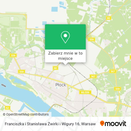 Mapa Franciszka i Stanisława Żwirki i Wigury 16