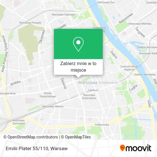 Mapa Emilii Plater 55/110