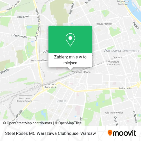 Mapa Steel Roses MC Warszawa Clubhouse