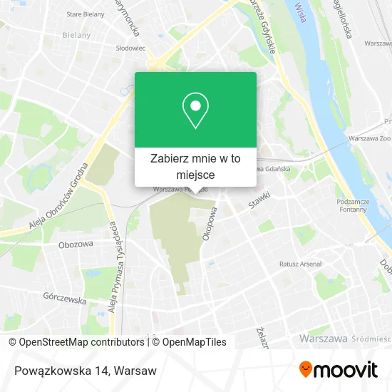 Mapa Powązkowska 14