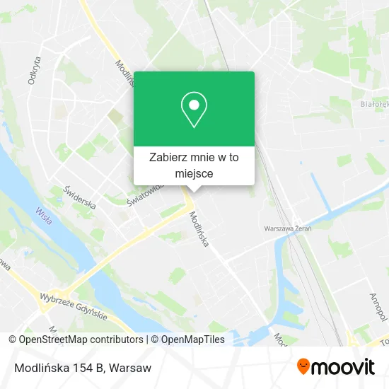 Mapa Modlińska 154 B