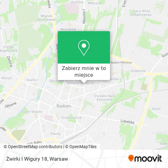 Mapa Żwirki I Wigury 18