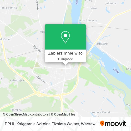 Mapa PPHU Księgarnia Szkolna Elżbieta Wojtas