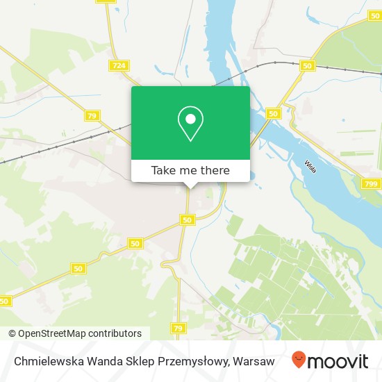 Mapa Chmielewska Wanda Sklep Przemysłowy, ulica Dominikanska 1 05-530 Gora Kalwaria