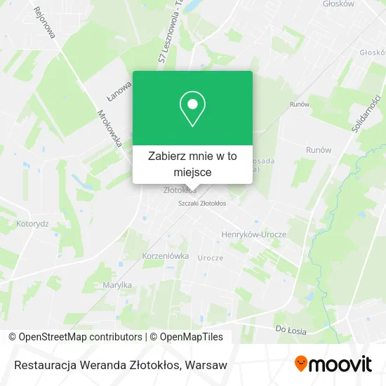 Mapa Restauracja Weranda Złotokłos