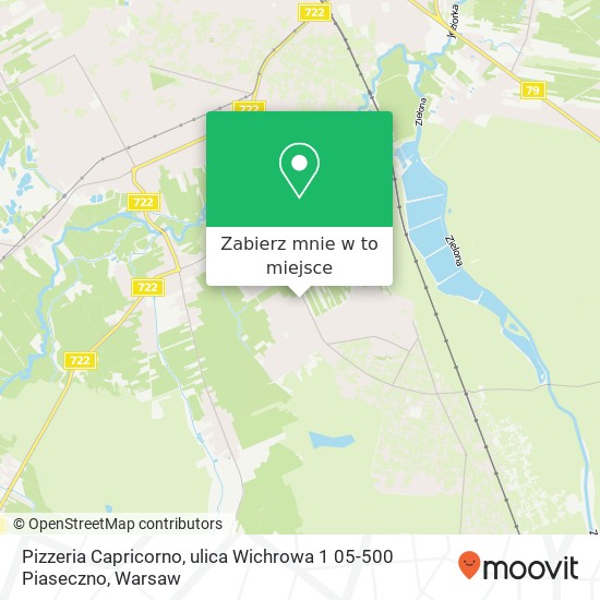 Mapa Pizzeria Capricorno, ulica Wichrowa 1 05-500 Piaseczno