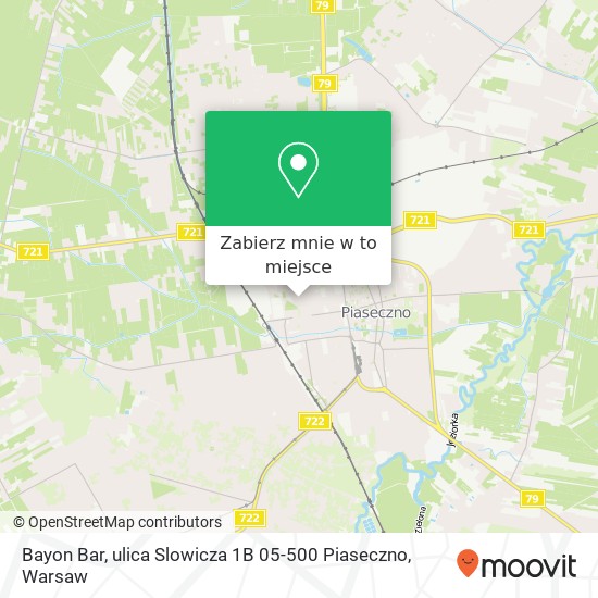 Mapa Bayon Bar, ulica Slowicza 1B 05-500 Piaseczno