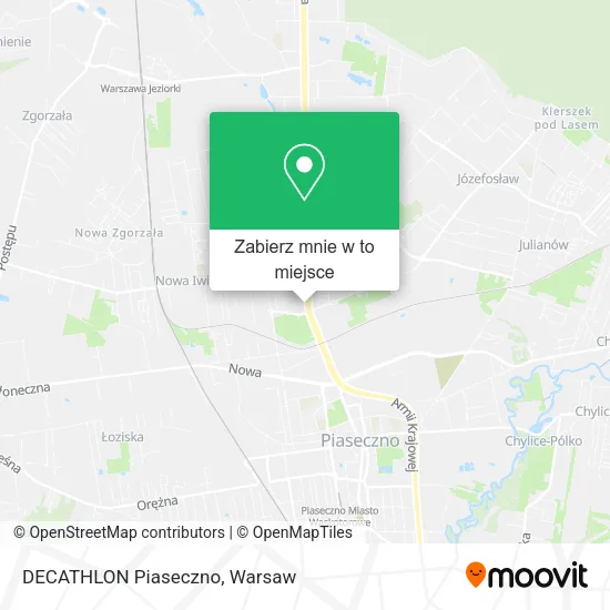 Mapa DECATHLON Piaseczno