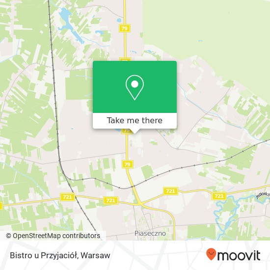 Mapa Bistro u Przyjaciół, ulica Pulawska 46 05-500 Piaseczno